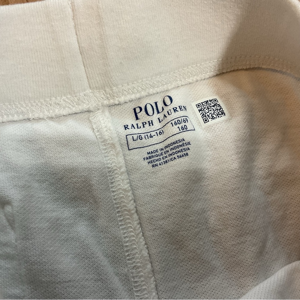Polo Ralph Lauren White Pima Cotton Short Size L NWOT - Picture 5 of 6